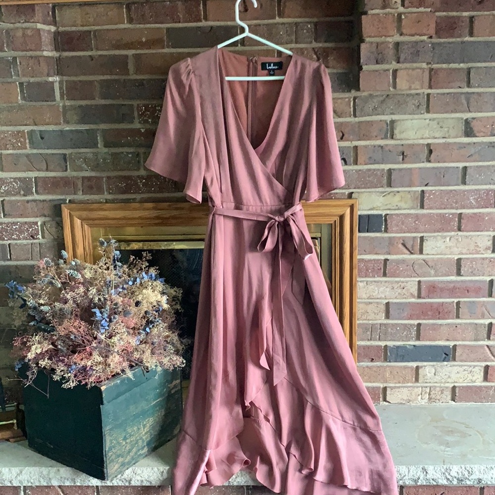 Mauve Faux wrap dress
